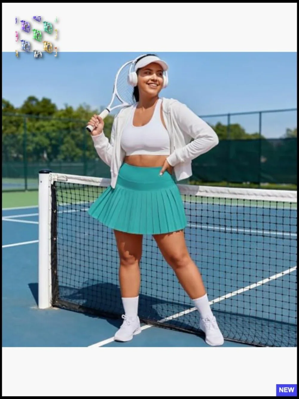 Plus Size Pleated Tennis Skirt with Pockets High Waisted Athletic Golf Skort